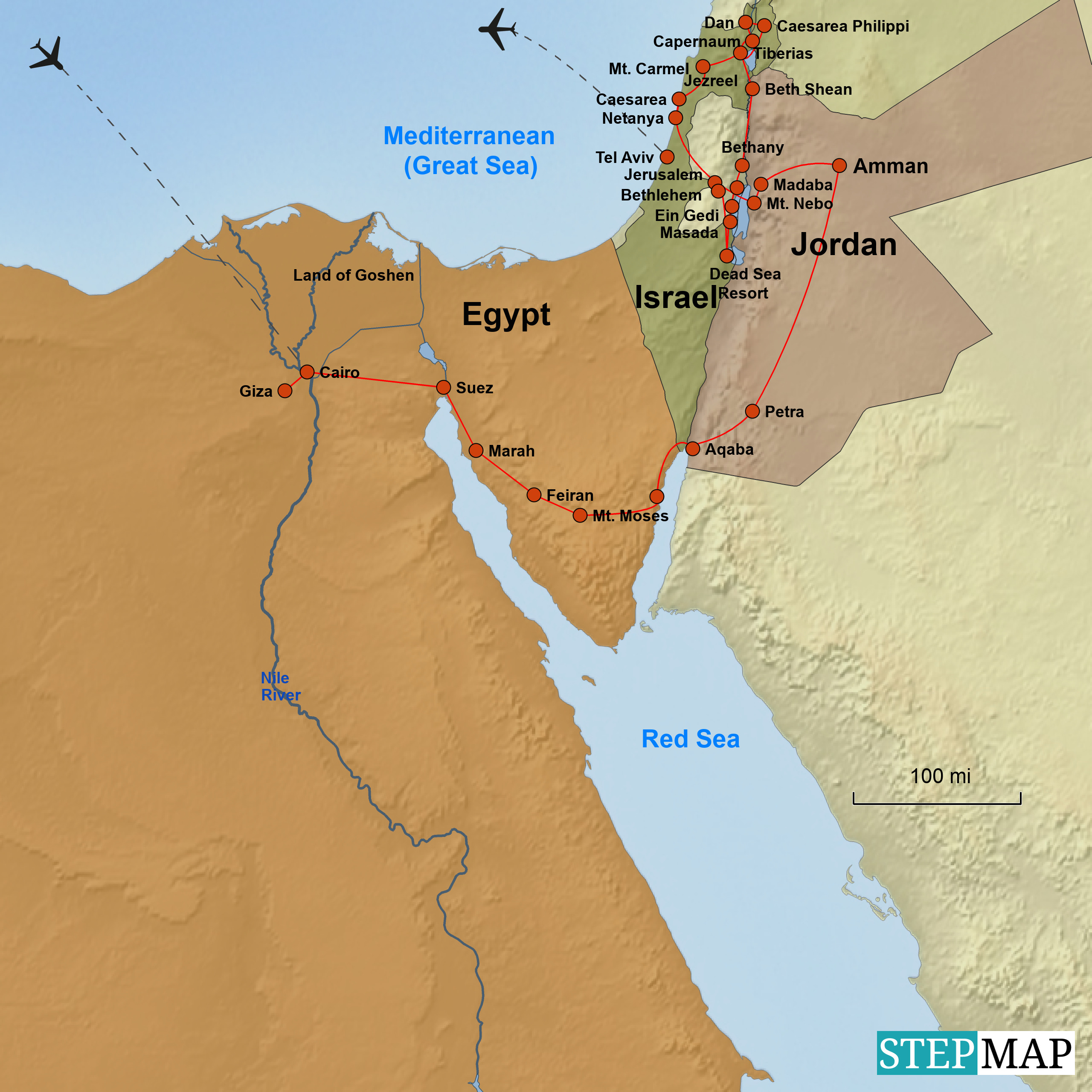 small group tours egypt jordan israel