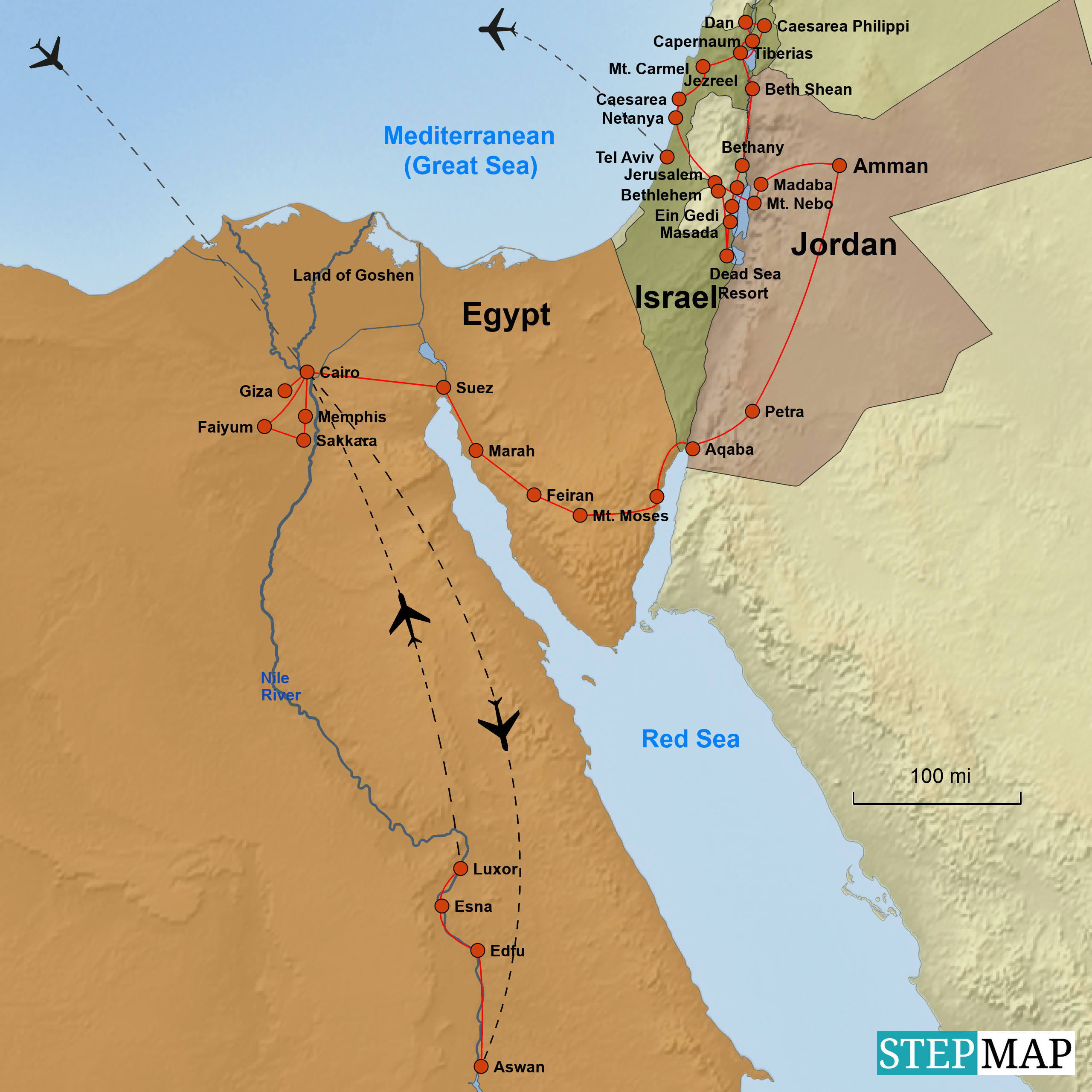 "The Exodus" Egypt, Jordan & Israel 22 Day Tour